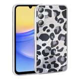 Galaxy A56 İle Uyumlu Kılıf Desenli Mep Kapak Gri Leopar