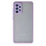 Galaxy A72 Kılıf Montreal Silikon Kapak - Mor