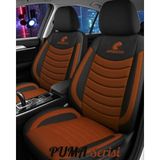 Galaxy Audı A-3 Sedan 2013-2015 Uyumlu Puma Serisi Oto Koltuk Kılıfı Fermuarlı - Taba
