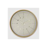 Galaxy D-218-a-11 Beyaz Kadranlı, Gold Çerçeveli, Rakamlı Modern Duvar Saati, 30 cm