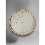 Galaxy D-218-A-11 Gold 30 cm Eskitme Kadran Yuvarlak Sessiz Akar Duvar Saati Modern Tasarım