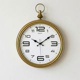 Galaxy Dekoratif Duvar Saati, Gold, 30 cm, Sessiz Mekanizmalı, Vintage Pocket Watch Tasarımı, Salon ve Ofis için