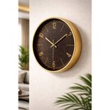 Galaxy Dekoratif Gold Kasa Kahverengi Kadran 30 cm Duvar Saati D-218-A-098