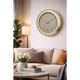 Galaxy Dekoratif Gold Kasa Krem Çerçeve 44.5 Cm Duvar Saati