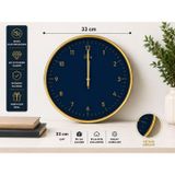 Galaxy Duvar Saati, 33 cm, Sessiz Akar Dekoratif Kc12 | Sessiz Mekanizma, Büyük Rakamlar, Pilli Çalışma, Yuvarlak Tasarım, Dayanıklı Malzeme
