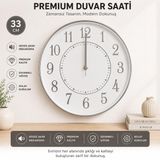Galaxy Duvar Saati, 33 cm, Sessiz Akar Dekoratif Kc5