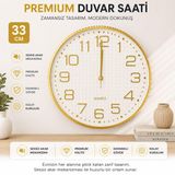 Galaxy Duvar Saati, 33 cm, Sessiz Akar Dekoratif Kc8