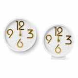 GALAXY Duvar Saati Kabartma Gold Rakam Sessiz Akar Yuvarlak 17cm- 20'li Paket