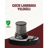 Galaxy Efektli LED Projektör Taşınabilir Yıldız Gece Lambası - Lisinya