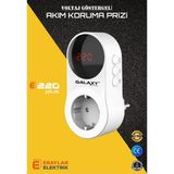 GALAXY Energy E220 Plus Akım Korumalı Priz Ekranlı 3500 Watt Aşırı Akım Koruma Özelliği