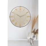 Galaxy Exclusive Bombeli Duvar Saati Yaldızlı Roma Rakamlı Krem Zeminli 35 Cm. D-1999-02