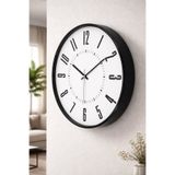 Galaxy Exculisive Siyah Kasa Beyaz Kadran 42 Cm Duvar Saati 717-A-099
