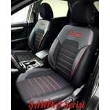 Galaxy Fıat Doblo - 2 Hafif Ticari 2004-2008 Uyumlu Şahika Serisi Oto Koltuk Kılıfı - Siyah - Kırmızı