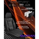 Galaxy Fıat Fıorıno Hafif Ticari 2008-2018 Uyumlu Mardan Serisi Oto Koltuk Kılıfı - Siyah