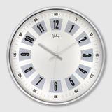 Galaxy Galaxy 221-G-1 Serisi Eskitme Metal Görünümlü Sessiz Akar Modern Duvar Saati 30 cm (Gri)