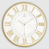 Galaxy Galaxy Premium Serisi Modern Tasarımlı Roma Rakamlı 40 cm Duvar Saati Gold-Beyaz (Altın)