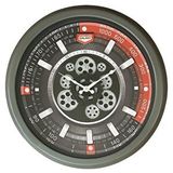 GALAXY Galaxy Premium Sport Serisi Metal Çarklı Duvar Saati 60 Cm Gri Çok Renkli