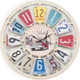 GALAXY GLX-732-5 Paris Desenli Duvar Saati, 70 cm