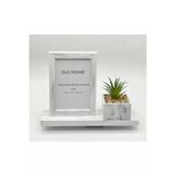 Galaxy Home Dekoratif Ahşap Çiçekli Masa Resim Çerçevesi Krem