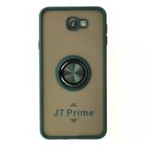 Galaxy J7 Prime Kılıf Montreal Yüzüklü Silikon Kapak - Yeşil