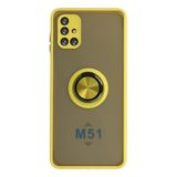 Galaxy M51 Kılıf Montreal Yüzüklü Silikon Kapak - Sarı