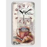 Galaxy Mıknastıslı Kahve Keyfi Desenli Buzdolabı Saati 16,5 x 8,5 cm