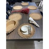 Galaxy Modern Amerikan Servis Jüt Supla Ve Ekmeklik 7'li set (hasır)