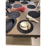 Galaxy Modern Amerikan Servis Jüt Supla Ve Ekmeklik 7'li set (siyah)