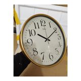 Galaxy Modern İş-sat Duvar Saati 30 cm Altın Reçine Yuvarlak
