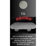 Galaxy Oto Koltuk Minderi Deri Cepli Ön ve Arka Oturak Takım - Gri