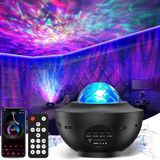 Galaxy Projektör Bluetooth Hoparlör Kuzey Işıkları Gece Lambası Kumandalı LED Projeksiyon Lambası