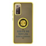 Galaxy S20 Fe Kılıf Montreal Yüzüklü Silikon Kapak - Sarı