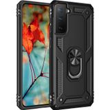 Galaxy S21 Kılıf Sofya Yüzüklü Silikon Kapak - Siyah