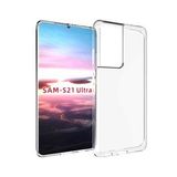 Galaxy S21 Ultra Kılıf Şeffaf İnce ve Esnek Süper Silikon Kılıf