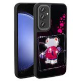 Galaxy S23 Fe Kilif Parlayan Kabartmali Ikonik Figurlu Zore Amas Silikon Kapak