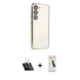Galaxy S23 Kılıf Vadi Minimal - Şeffaf Pasifik Cam Ekran Koruyucu + Şeffaf Kamera Lens Koruma C
