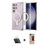 Galaxy S23 Ultra Kılıf Ahenk Yansıma Prime - Siyah AutoKit 5in1 Fiber Hayalet Cam Ekran Koruyuc