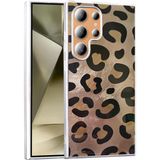 Galaxy S23 Ultra Kılıf Desenli Mnc Mep Kapak - Gold Leopar