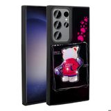 Galaxy S23 Ultra Kilif Parlayan Kabartmali Ikonik Figurlu Amas Silikon Kapak