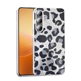 Galaxy S24 Plus İle Uyumlu Kılıf Desenli Mep Kapak Gri Leopar
