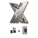 Galaxy S24 Ultra Kılıf Ahenk Yansıma Prime - Siyah Bilvis Hayalet Cam Ekran Koruyucu + Siyah PV