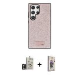 Galaxy S24 Ultra Kılıf Vadi Klasik Serisi - Siyah Bilvis 3D Cam Ekran Koruyucu + Gold Bilvis Ti
