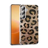 Galaxy S25 İle Uyumlu Kılıf Desenli Mep Kapak Gold Leopar