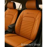 Galaxy Seat Leon Uyumlu Şehrazat Serisi Oto Koltuk Kılıfı - GİYDİRMELİ - Turuncu