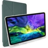 Galaxy T737 Tab S7 Fe 12.4 Kılıf Kalemlikli Mars Tablet Kılıfı - Koyu Yeşil