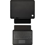Galaxy Tab A 8.0 (2019) Uyumlu Iktk Border Keyboard Bluetooh Bağlantılı Standlı Klavyeli Tablet Kılıf - Siyah