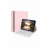 Galaxy Tab A9 Plus Uyumlu X210/X215/X216/X218 Klavyeli Tablet Kılıfı Pembe