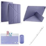 Galaxy Tab A9 Plus X210 11'' Uyumlu Standlı Kılıf Dokunmatik Kalem ve Klavye Mouse 3'lü Set Lava