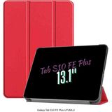 Galaxy Tab S10 FE Plus Uyumlu 13.1 Katlanabilen Standlı Smart Cover Akıllı Tablet Kılıfı Kırmızı