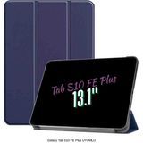 Galaxy Tab S10 FE Plus Uyumlu 13.1 Katlanabilen Standlı Smart Cover Akıllı Tablet Kılıfı Lacivert